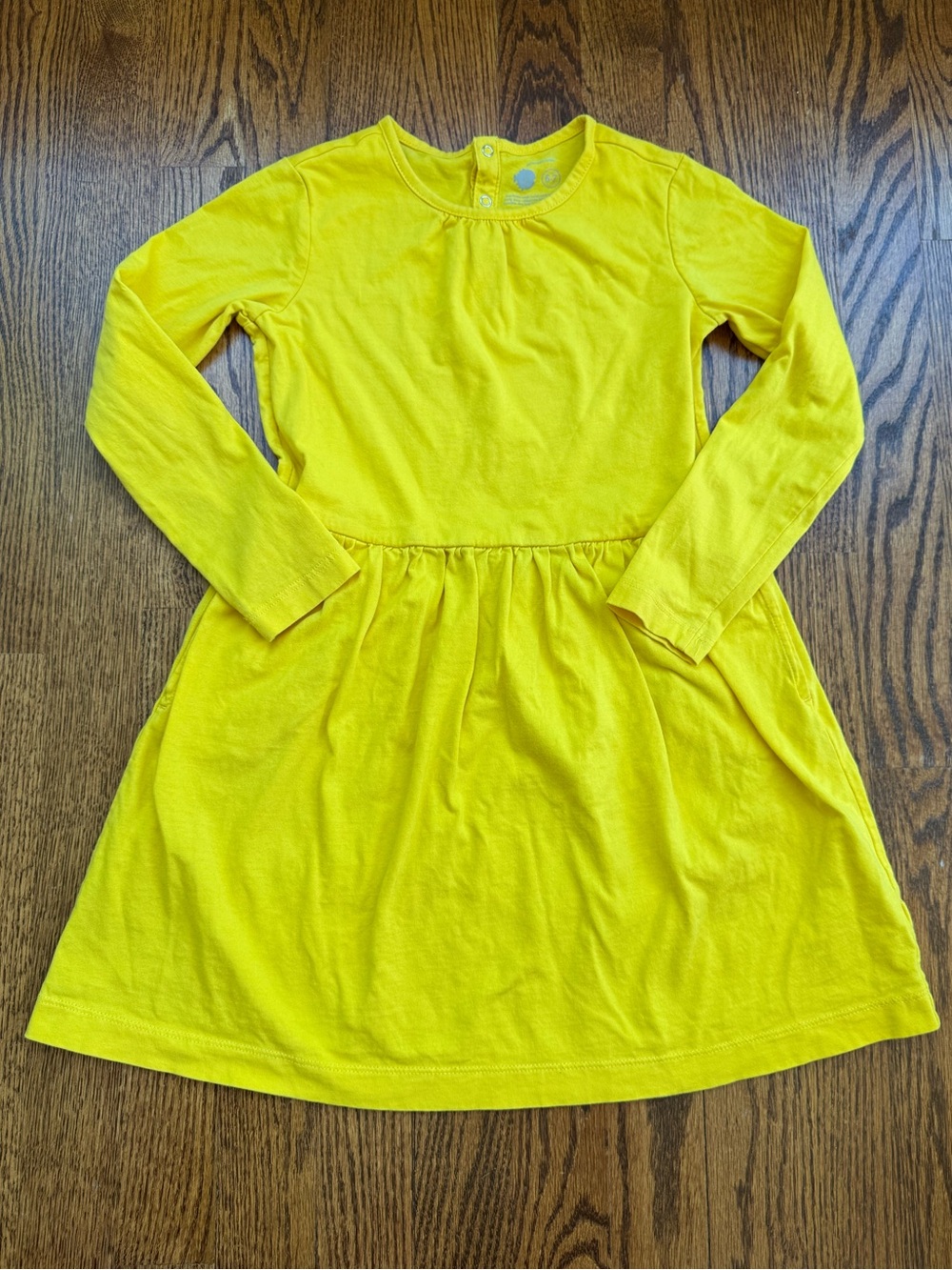 Primary Yellow Long-Sleeve Dress 6-7 Years